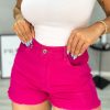 Shorts Pink Barra Desfiada Feminino - Image 3