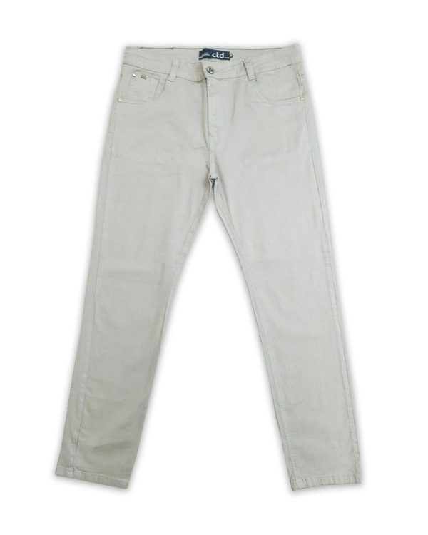 Calça Sarja Areia Slim Masculina