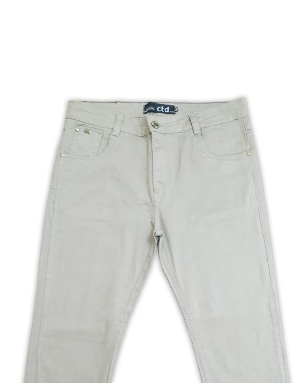 Calça Sarja Areia Slim Masculina - Imagem 2